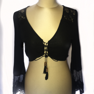 Coachella Inspired Bell Sleeve Lace Top Size-S