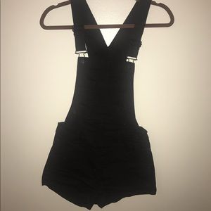Black Short Overalls