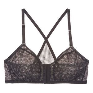 True & Co "Echo" Black Lace Bralette NWT