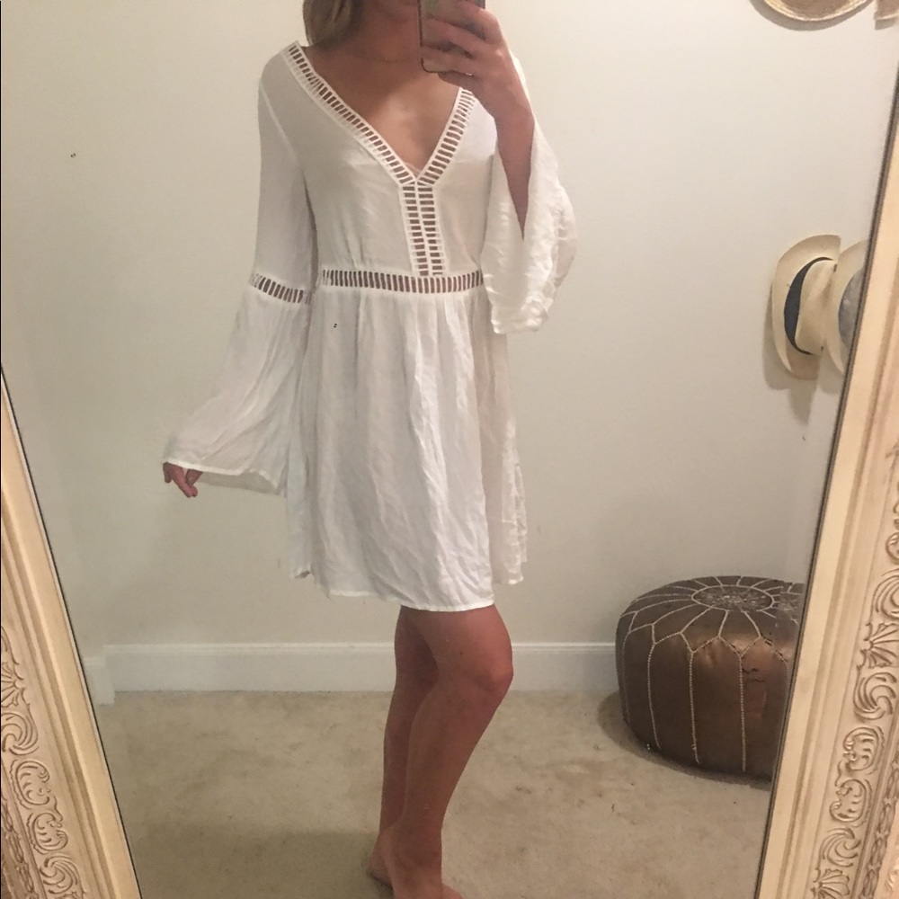 White boho cover up