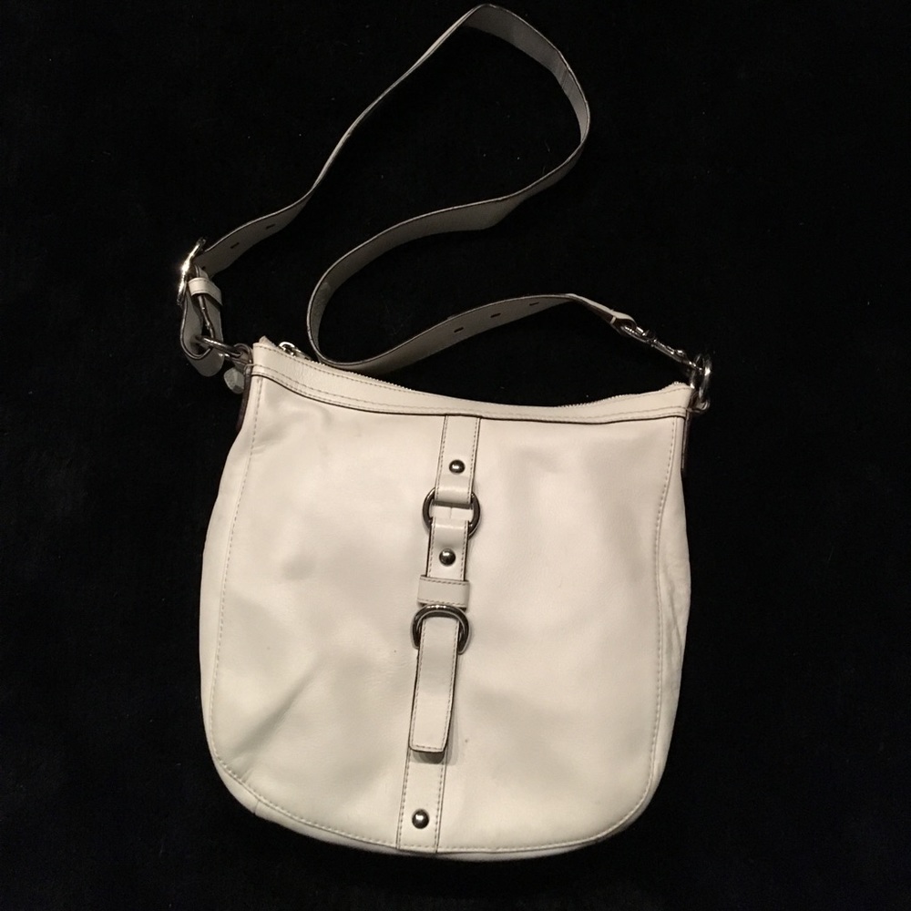 White coach cross body purse