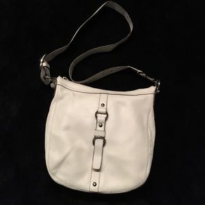 White coach cross body purse