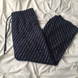 LOFT Ann Taylor Navy Striped Maxi Skirt Back Slit