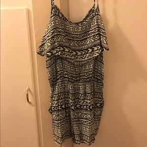 Spaghetti Strap Tribal Print Romper