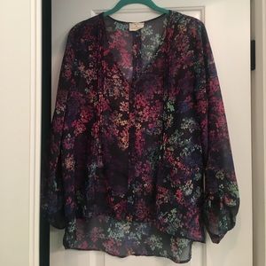 Anthropologie Floral Top