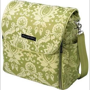 Petunia Pickle Bottom green backpack. Used