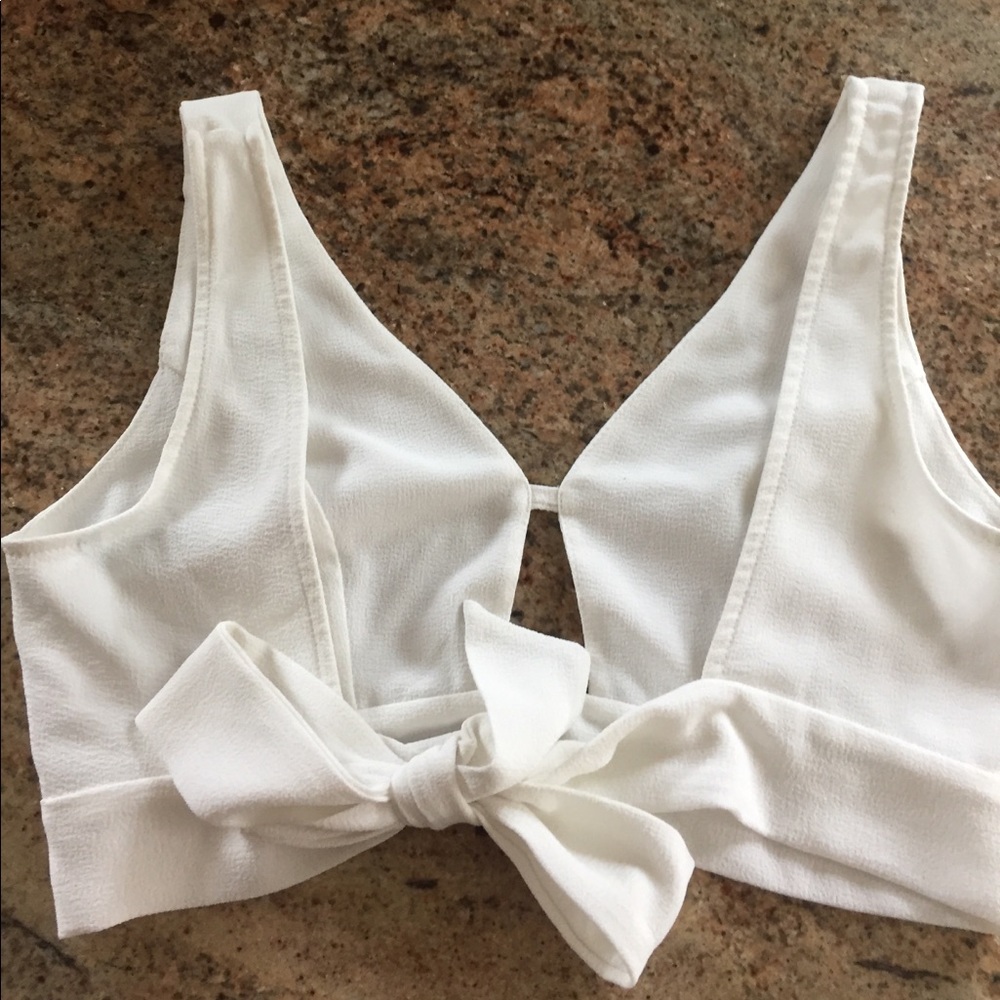 White& Blue crop top bundle!!!!