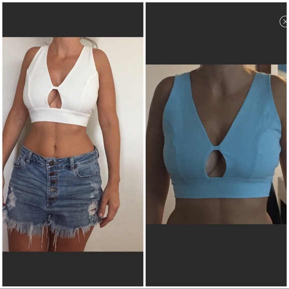 White& Blue crop top bundle!!!! - Picture 4 of 8