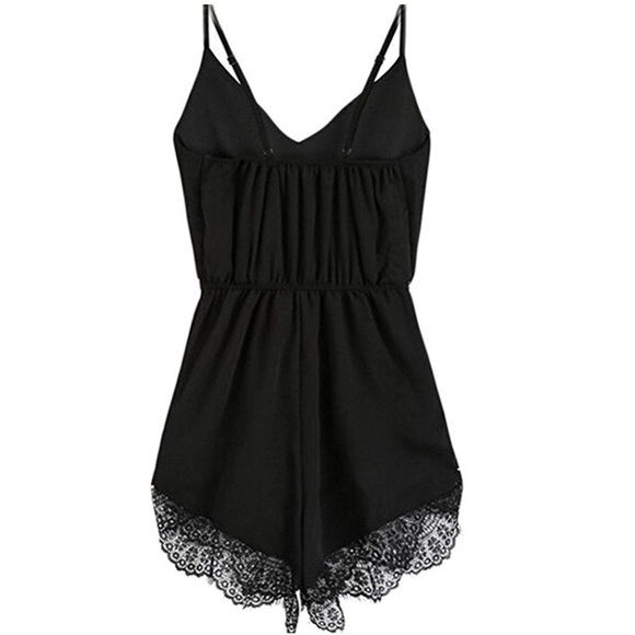 NEW SIZES! SALE!w/tags lacy black romper! - Picture 2 of 7