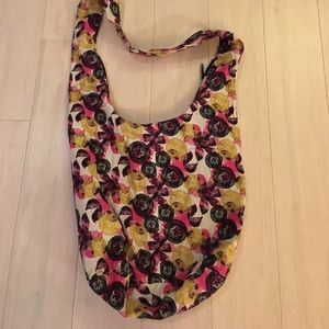 Patterned cross body cloth bag