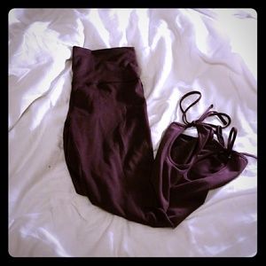 **MOVING SALE **Aerie cropped leggings with ties.