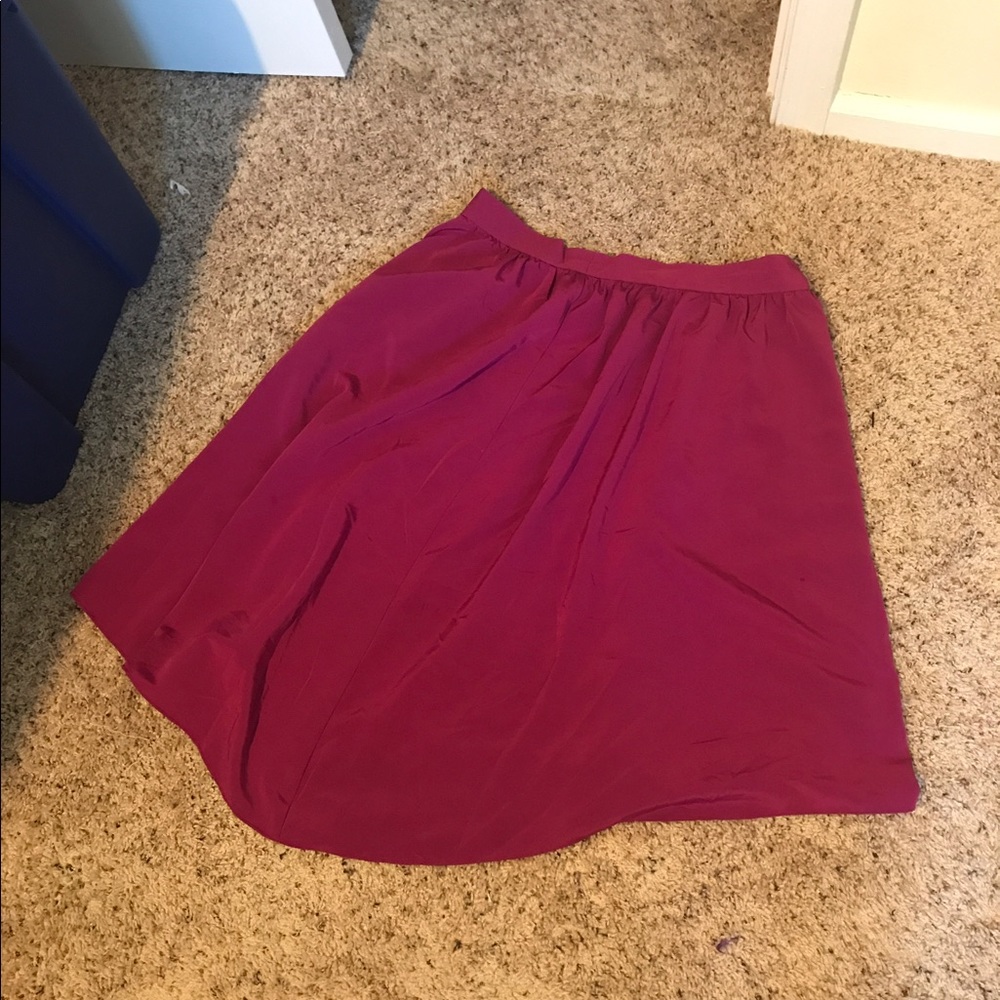 Ashley Stewart purple high-low cinched waist skirt