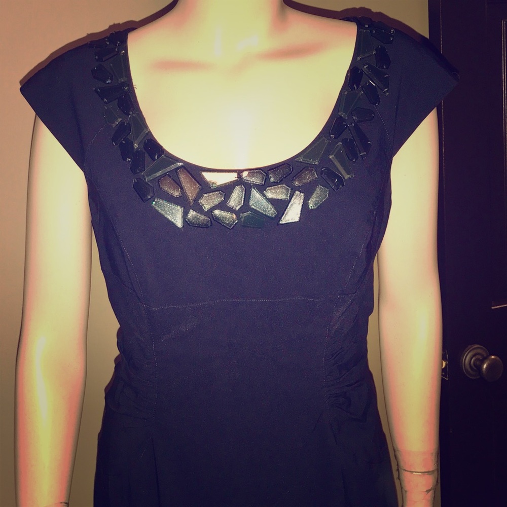 Navy blue beaded dress