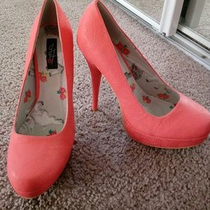 Coral heels