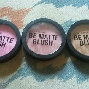 3 City Color Cosmetics Be Matte Blushes