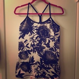 Lululemon Power Y Tank Brisk Bloom  - Sz 6