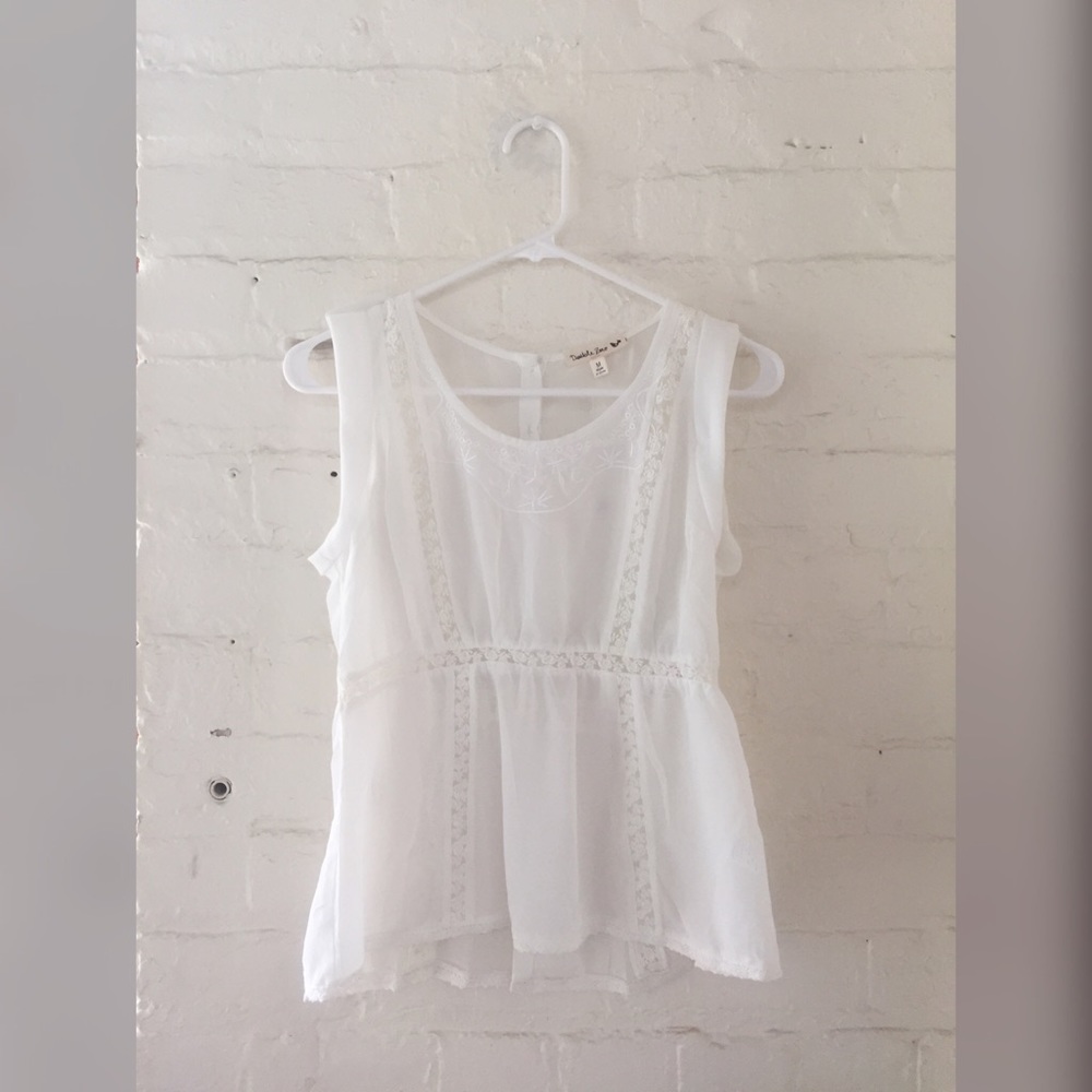 Sheer Sleeveless Blouse