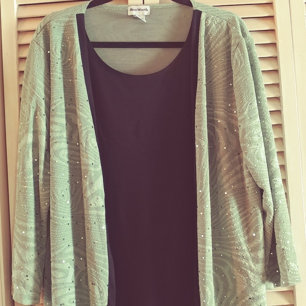 EUC, S18, Jacket/Tunic/Faux Cami Set