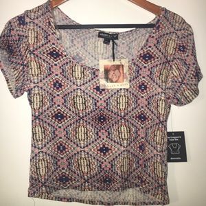 Tribal print crop top