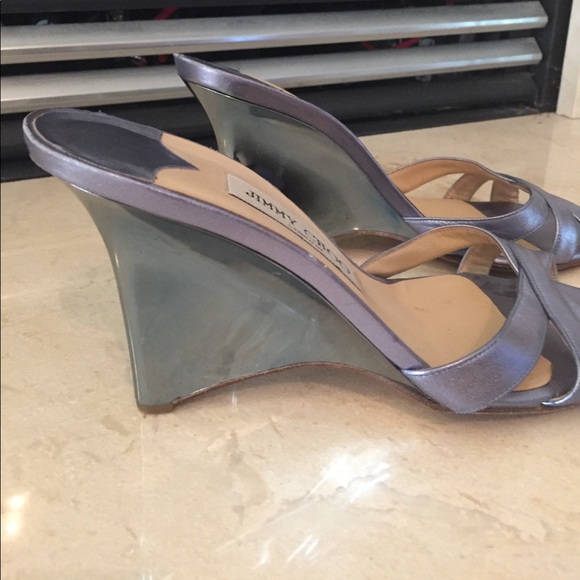 Calling all  - Something Blue Jimmy Choo Wedges! - Picture 2 of 4