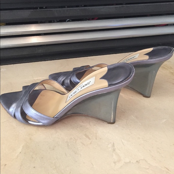 Calling all  - Something Blue Jimmy Choo Wedges! - Picture 4 of 4