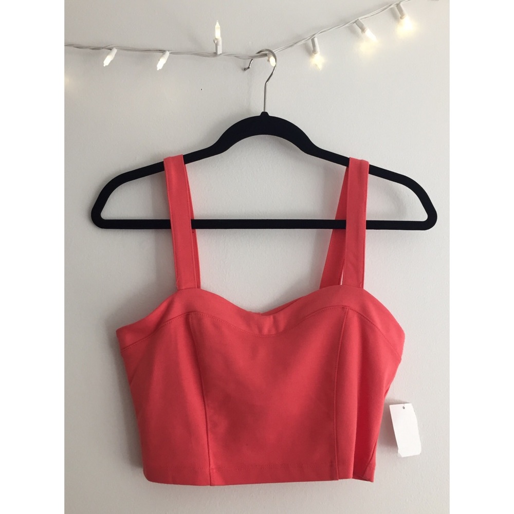 Coral crop w/ back details