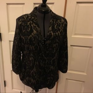 Lace and gold one button jacket