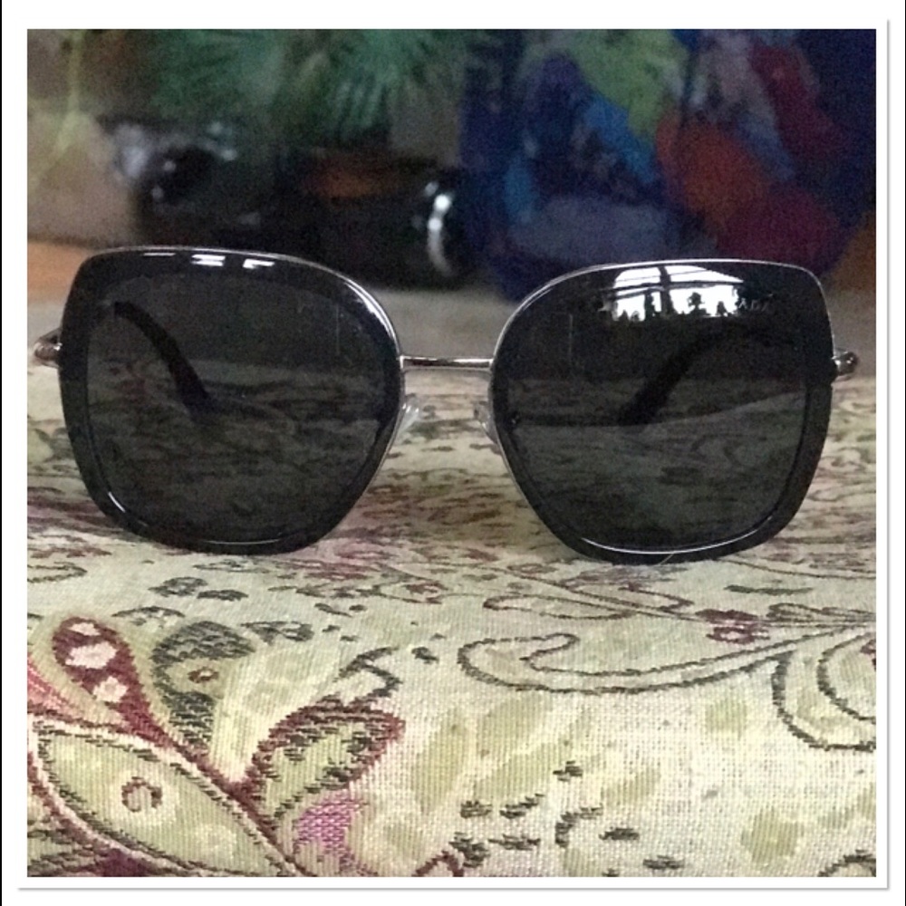 PRADA Sunglasses BLACK and SILVER