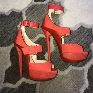 Jimmy Choo Orange Platform Sandal