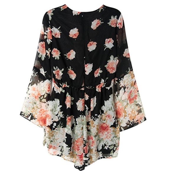 HOST PICK! w/tags long sleeve airy floral romper! - Picture 4 of 6