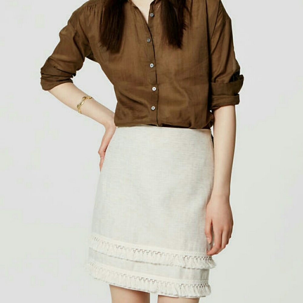 *SOLD* LOFT tassel skirt