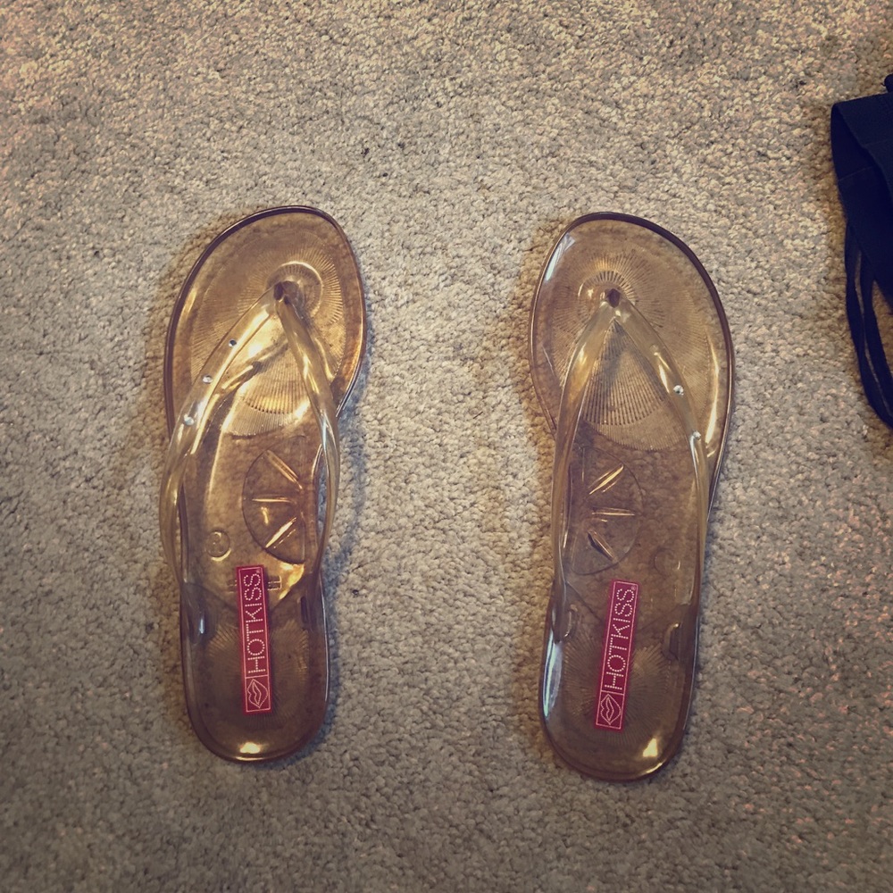 Hot kiss see through dressy flip flops