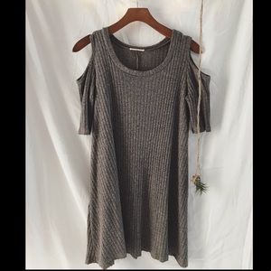Cold shoulder tan/brown dress! Small!