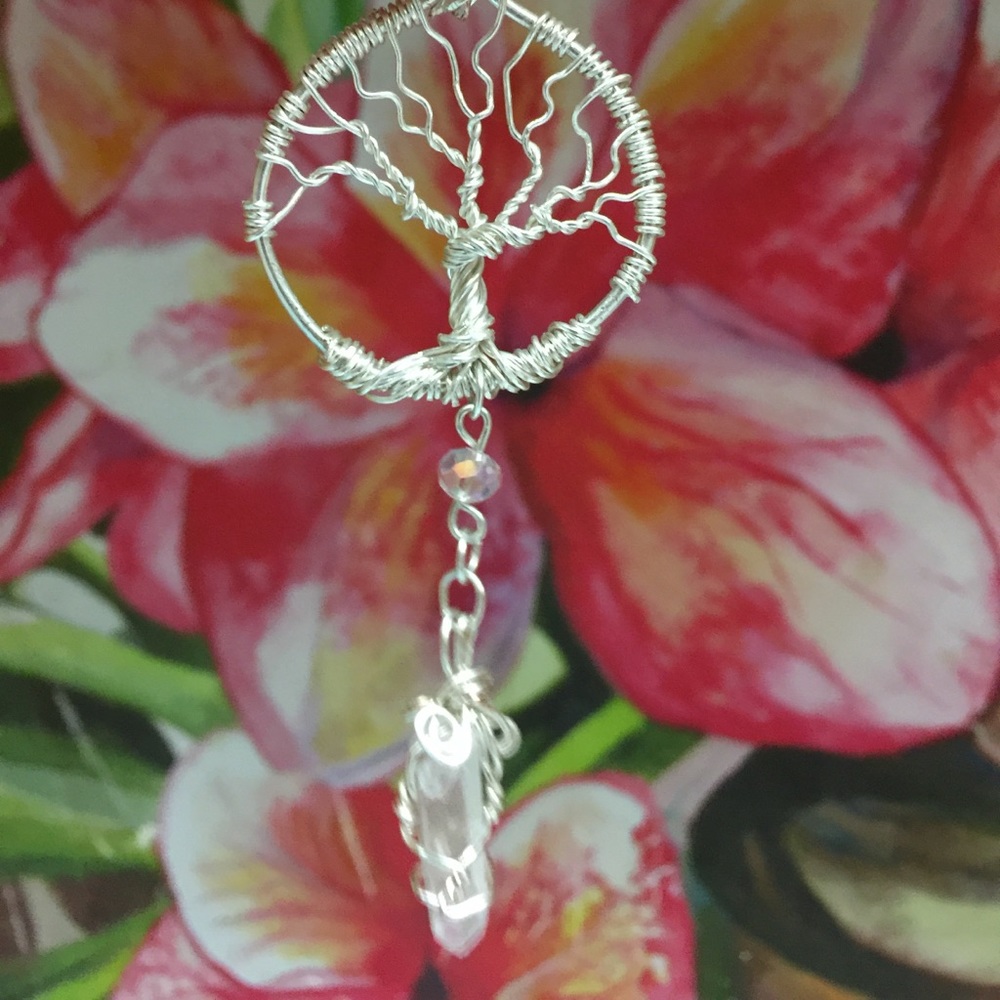 Crystal tree pendant