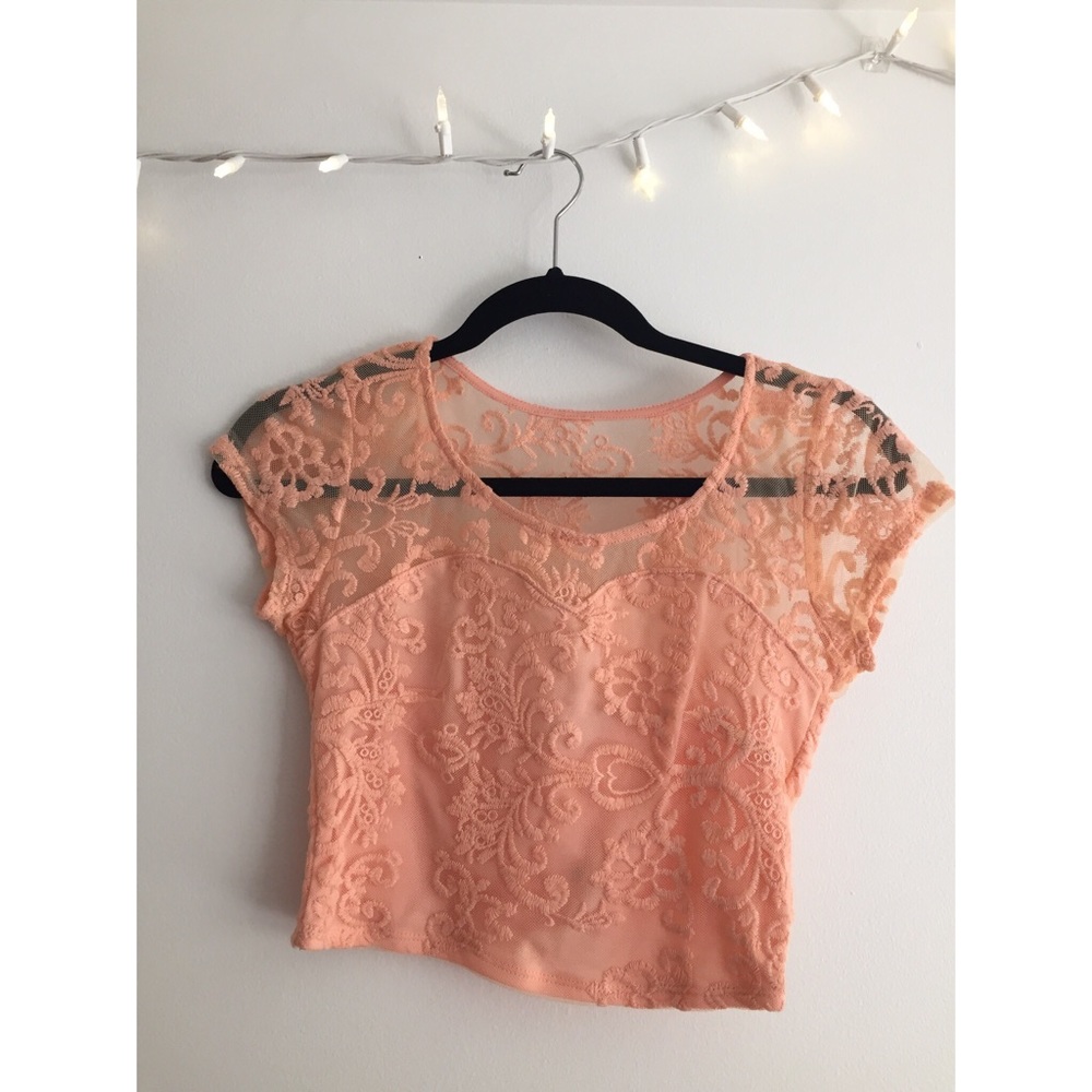 Coral crop top