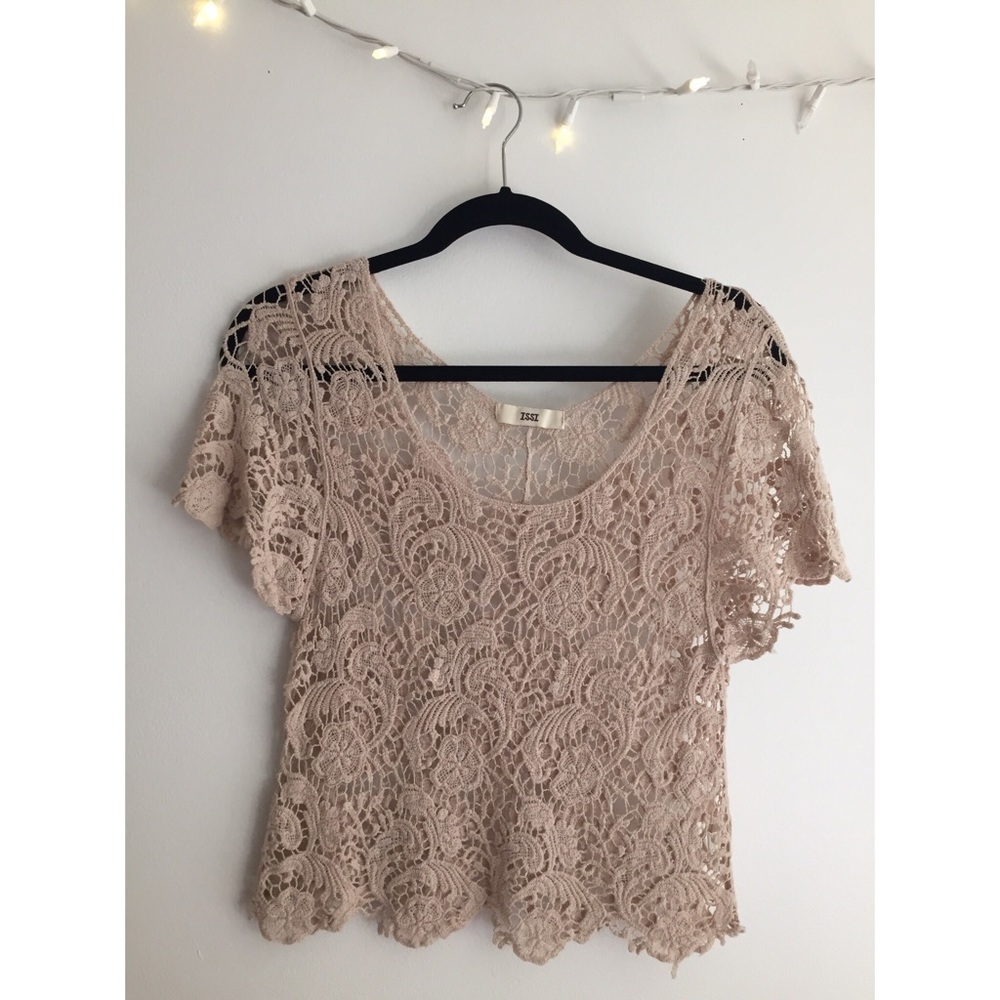 Cream lace top