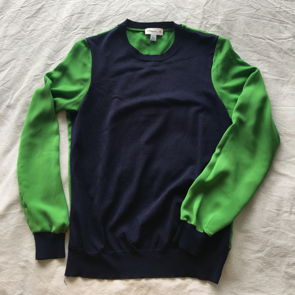 3.1 Phillip Lim Target Navy Green Crew Neck