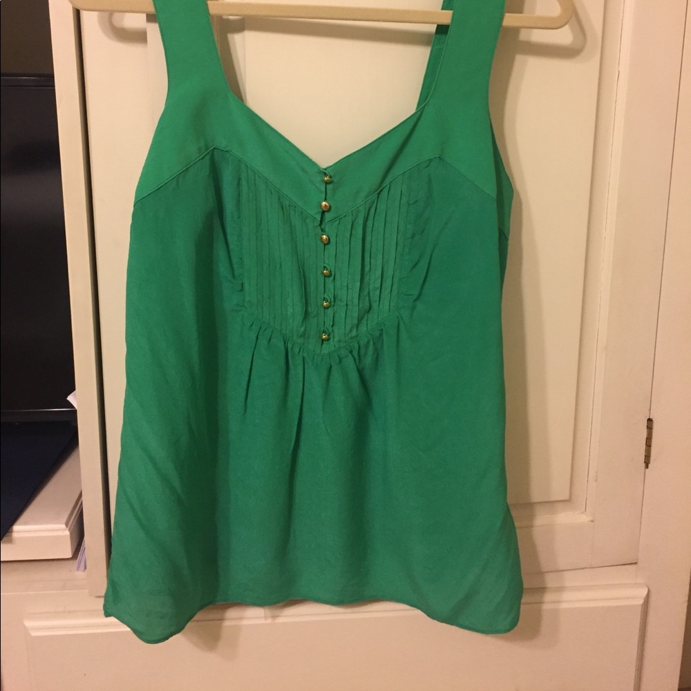 Emerald silk top