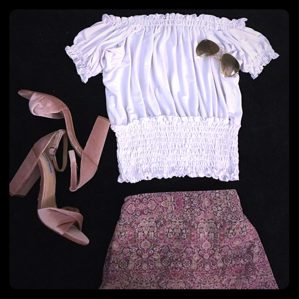 Off the shoulder crop top
