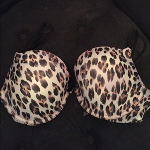 Leopard Victoria's Secret Push Up Bra size 38D