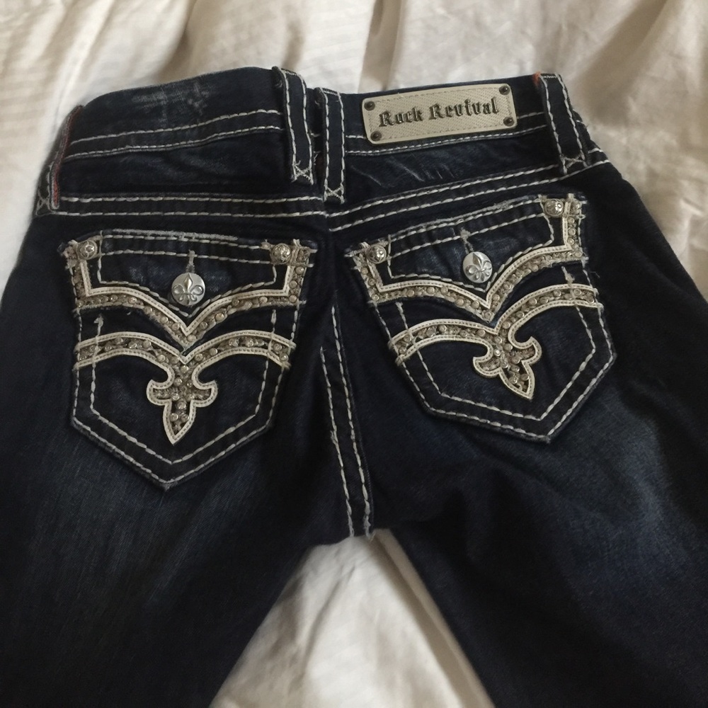 Rock revival skinny jeans bling
