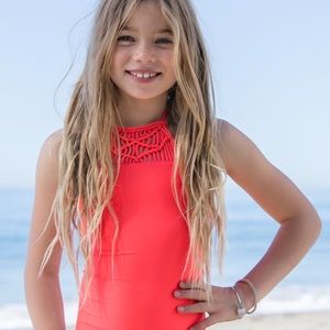 Mini Mikoh shorebreak one piece bathing suit. new