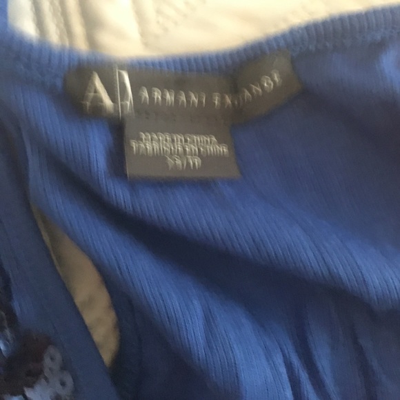 Armani Exchange Royal Blue Sequin Tank - Picture 2 of 2