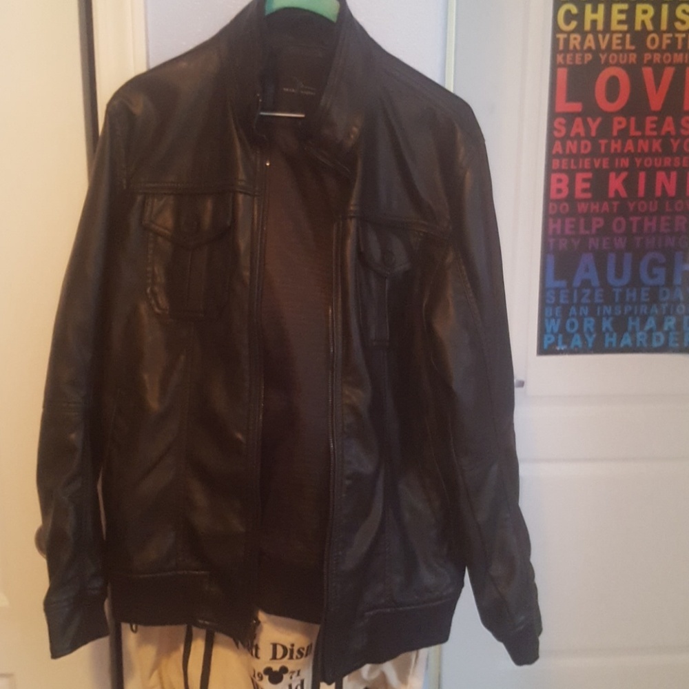 Men's faux leather jacket