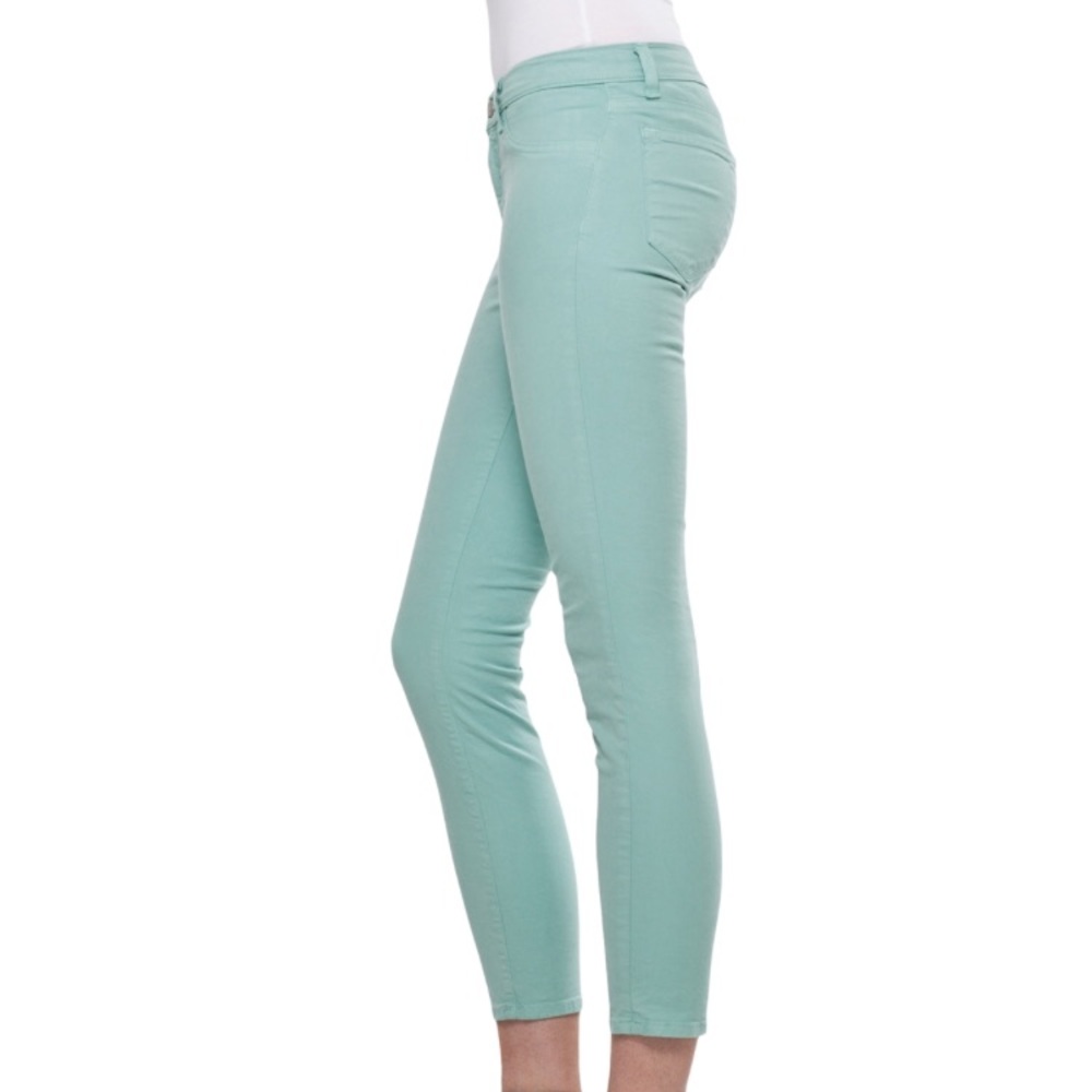 J Brand mint colored skinny jeans