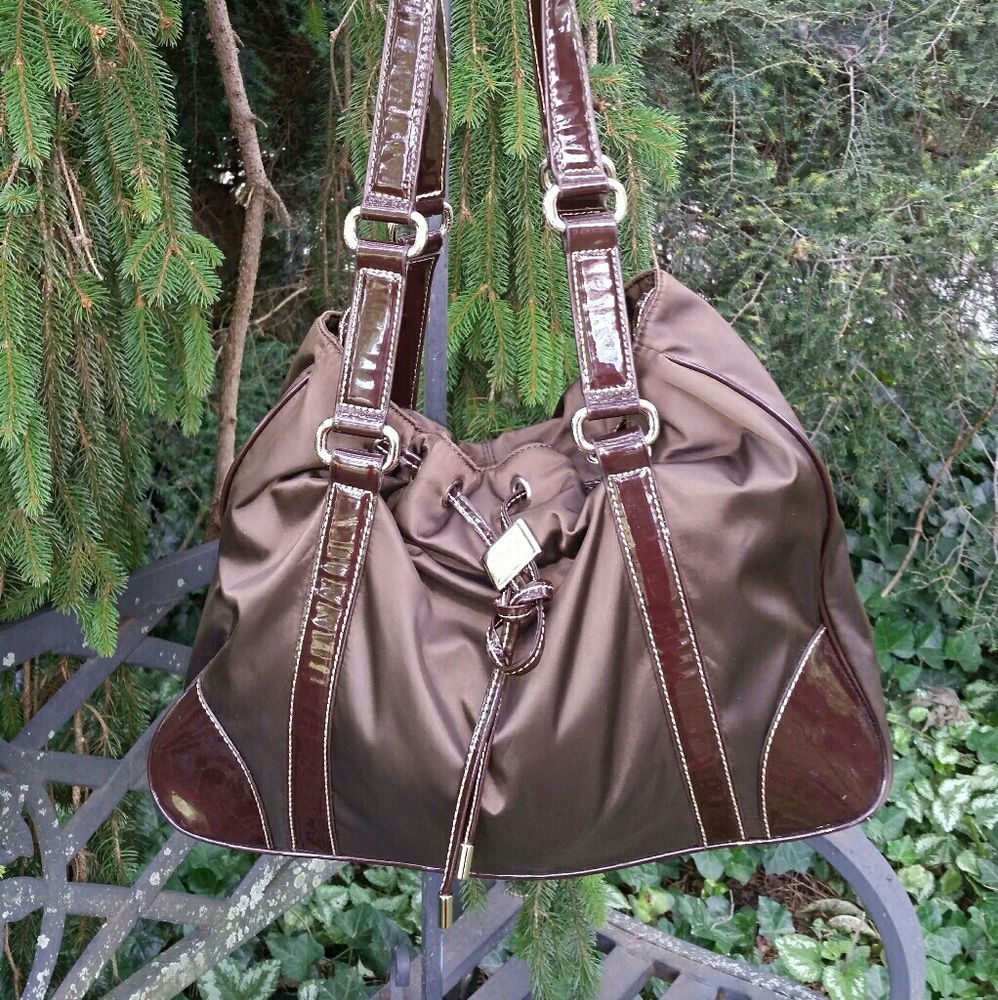 Nylon & Patent Satchel from Chaps