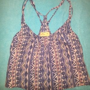 Hollister flowy tribal print tank top