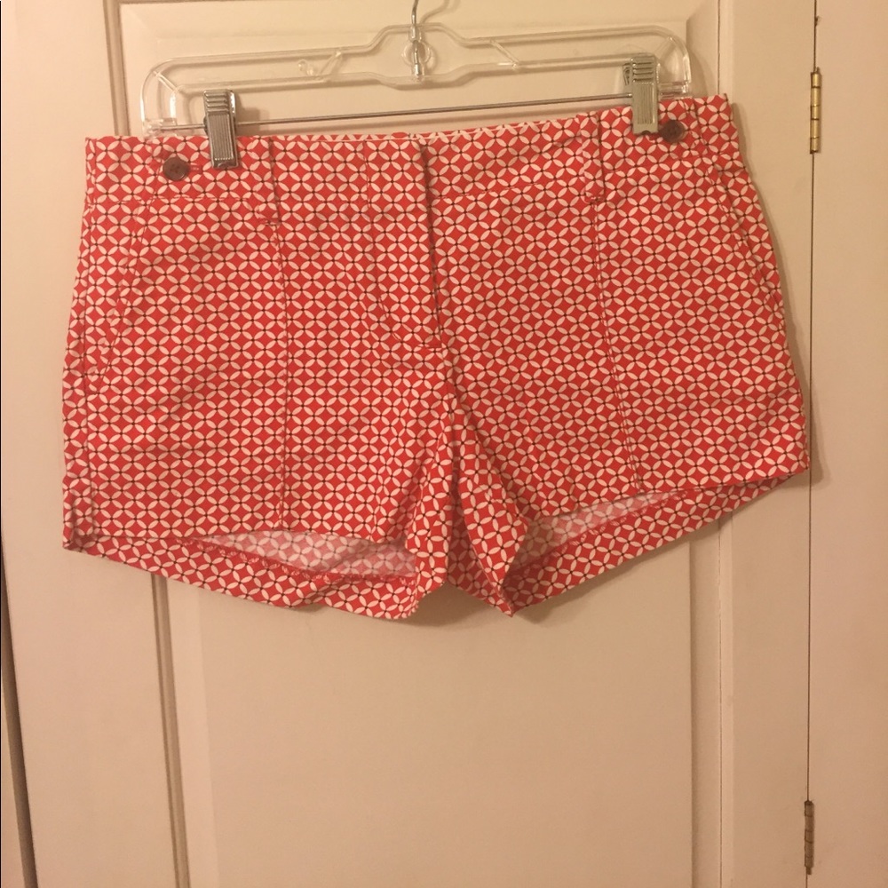 J.crew "city fit" red and white shorts
