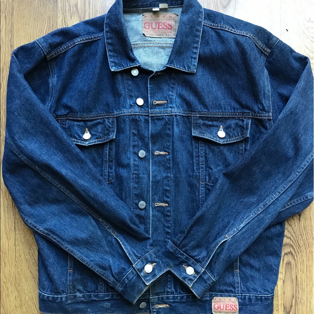 Vtg Men's Guess Denim Jean Jacket