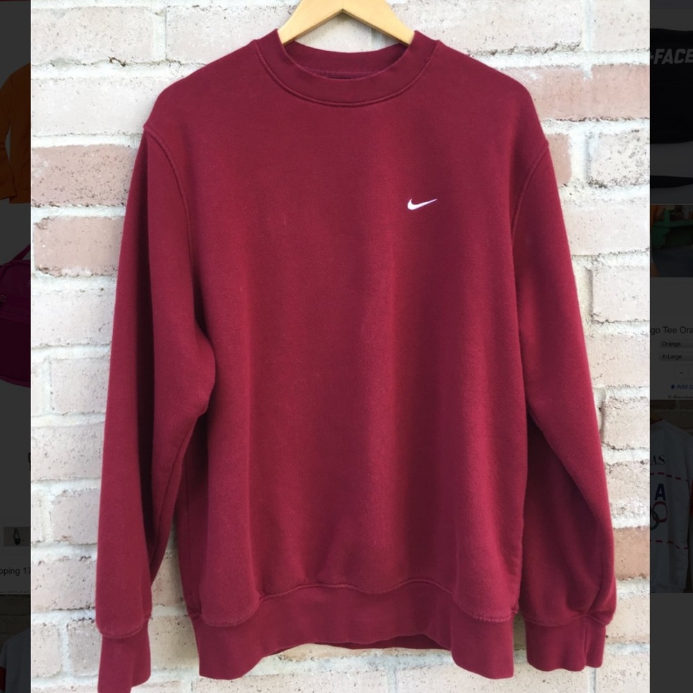 Burgundy Nike Essential Crewneck
